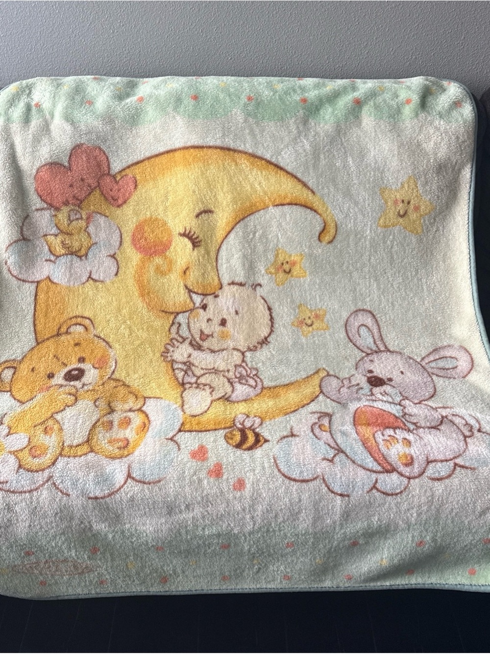 Baby Moon & Friends Plush Nursery Blanket -
